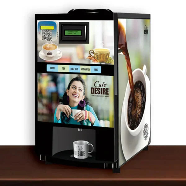 QR Code UPI Payment Enabled Coffee Machine 2 Lane